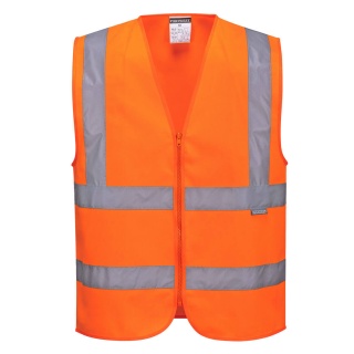 Portwest C375 - Hi-Vis Zipped Band & Brace Vest 125g